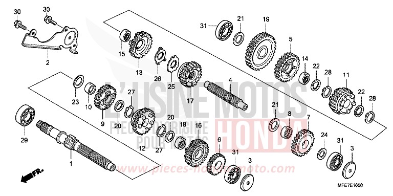 TRANSMISSION for Shadow Aero GRAPHITE BLACK (NHB01A) from 2008